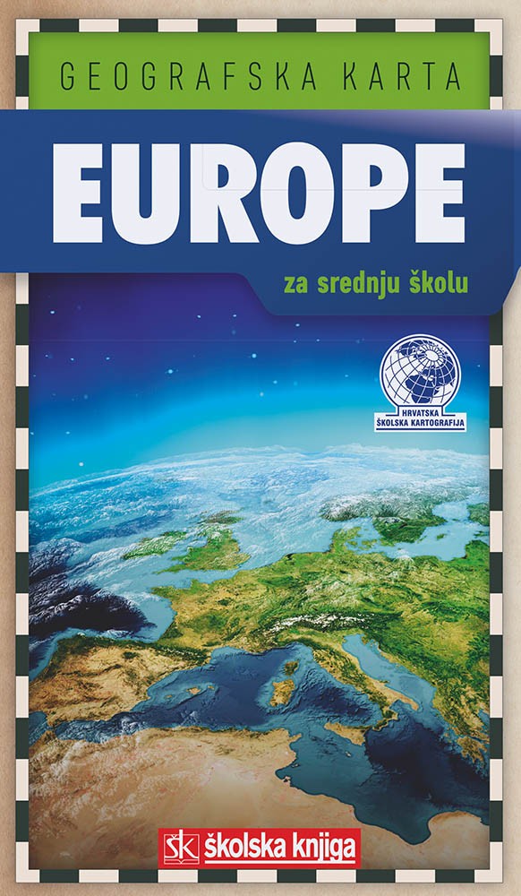 Geografska karta Europe za srednju školu
