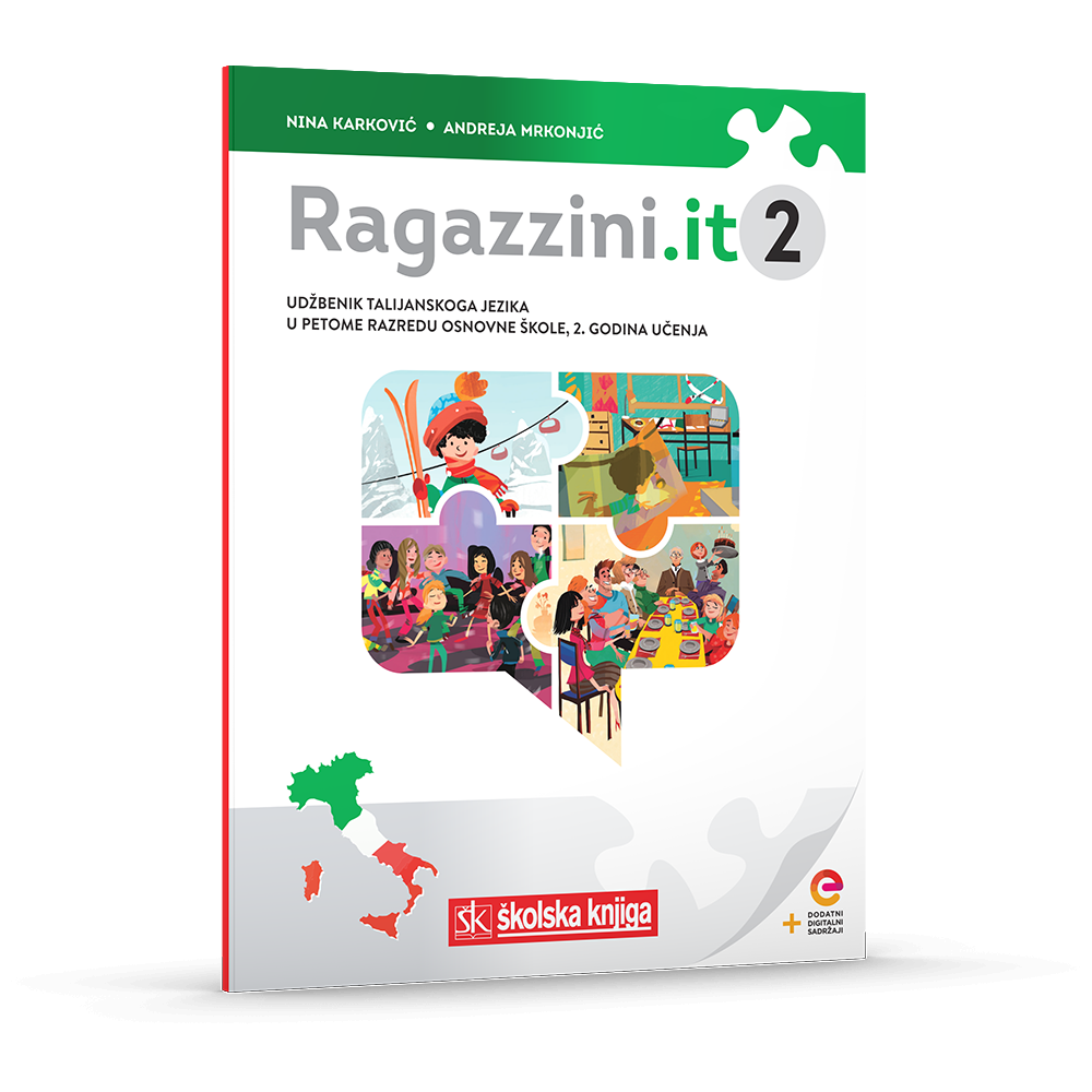 RAGAZZINI.IT - udžbenik talijanskoga jezika s dodatnim digitalnim sadržajima u 5. razredu osnovne škole, II. godina učenja