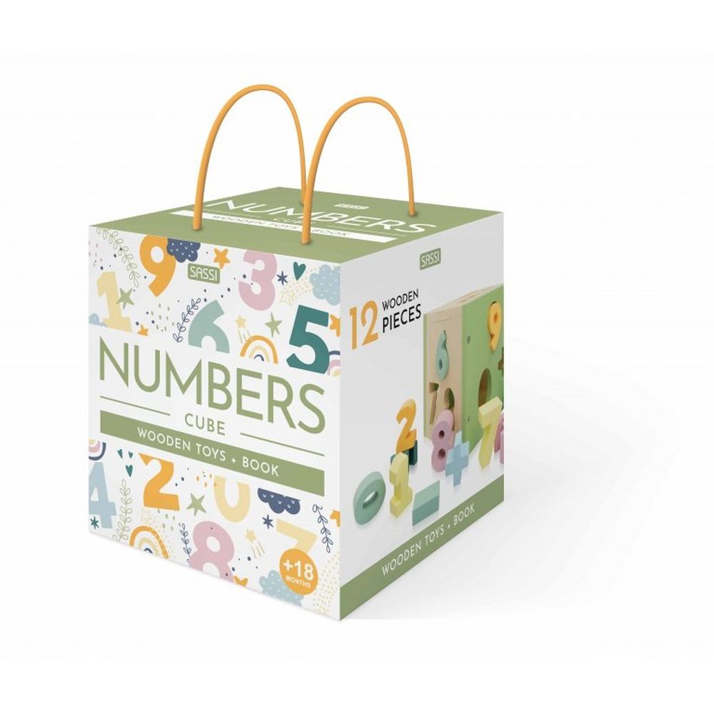 WOODEN TOYS AND BOOK: Numbers Cube