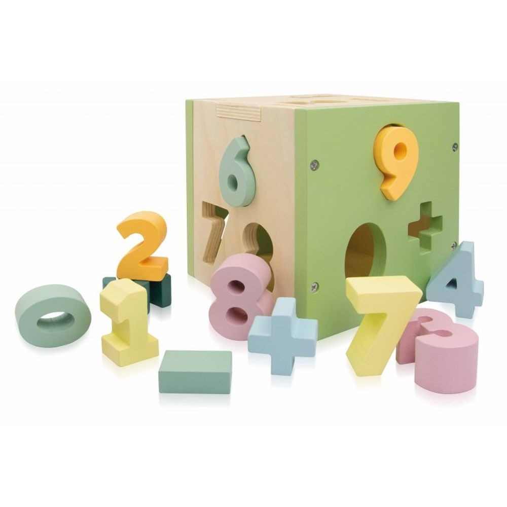 WOODEN TOYS AND BOOK: Numbers Cube