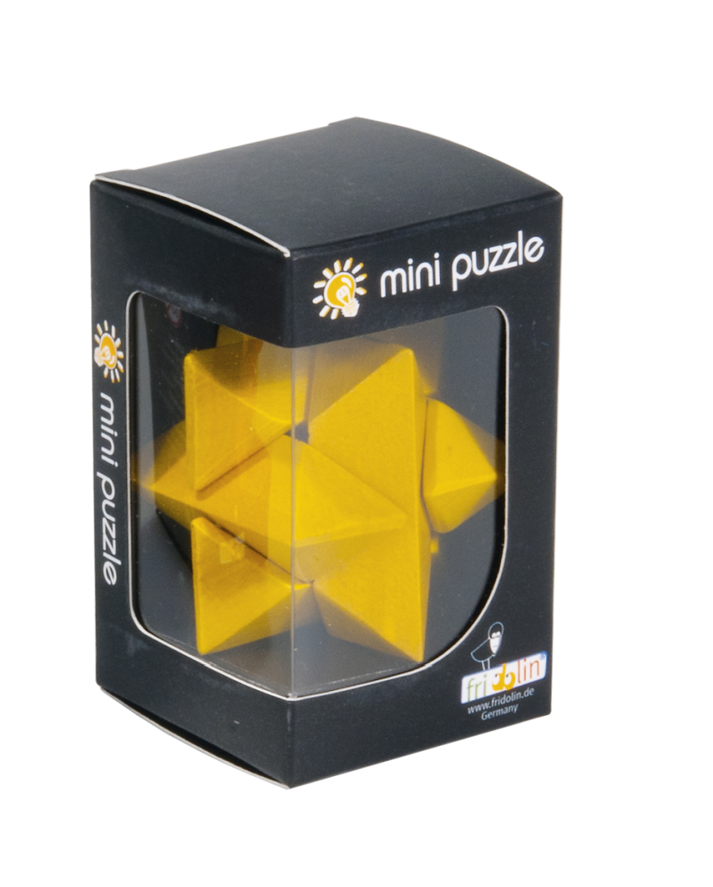 Drvene puzzle "Zvijezda" žuta