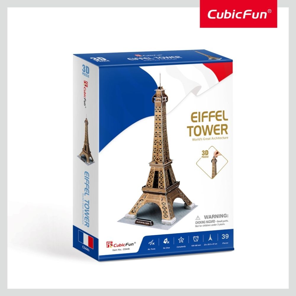 Puzle 3D Cubicfun Eiffel Tower