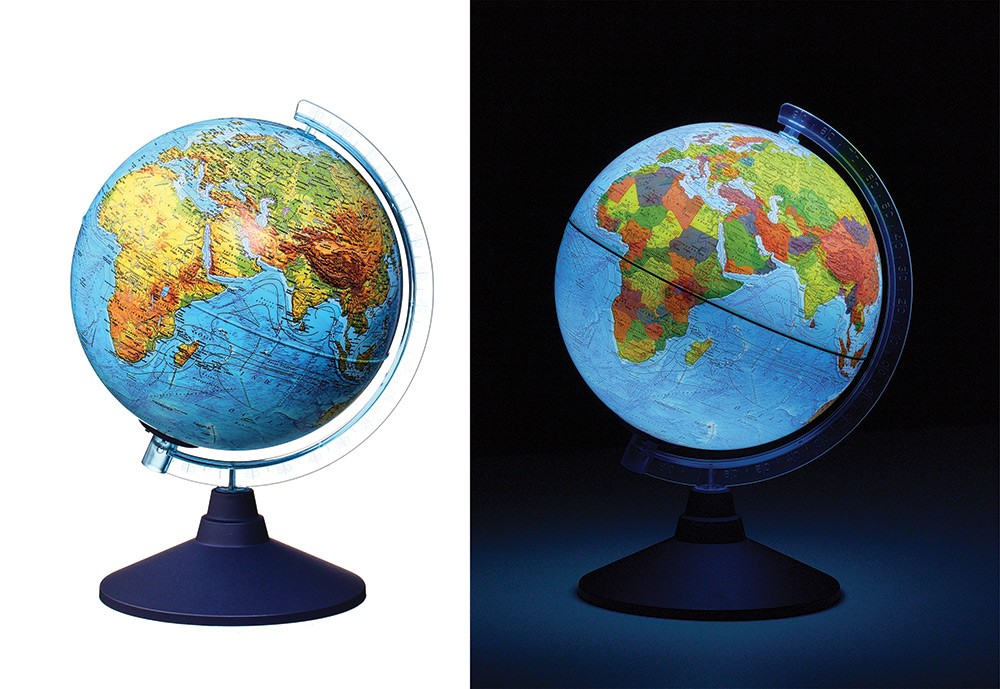 Globus 21 cm Alaysky's LED svijetlo, HRV kartog.-geopolitički, IQ App