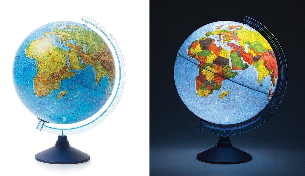 Globus 32 cm Alaysky's LED svijetlo, HRV, kartog.- geopolitički, IQ App