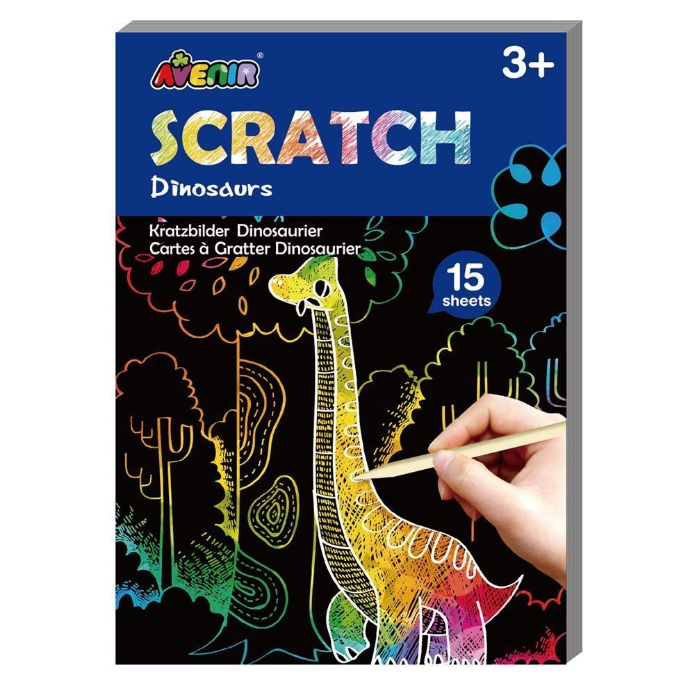 SCRATCH ART BOOK MINI A6 - DINOSAURS