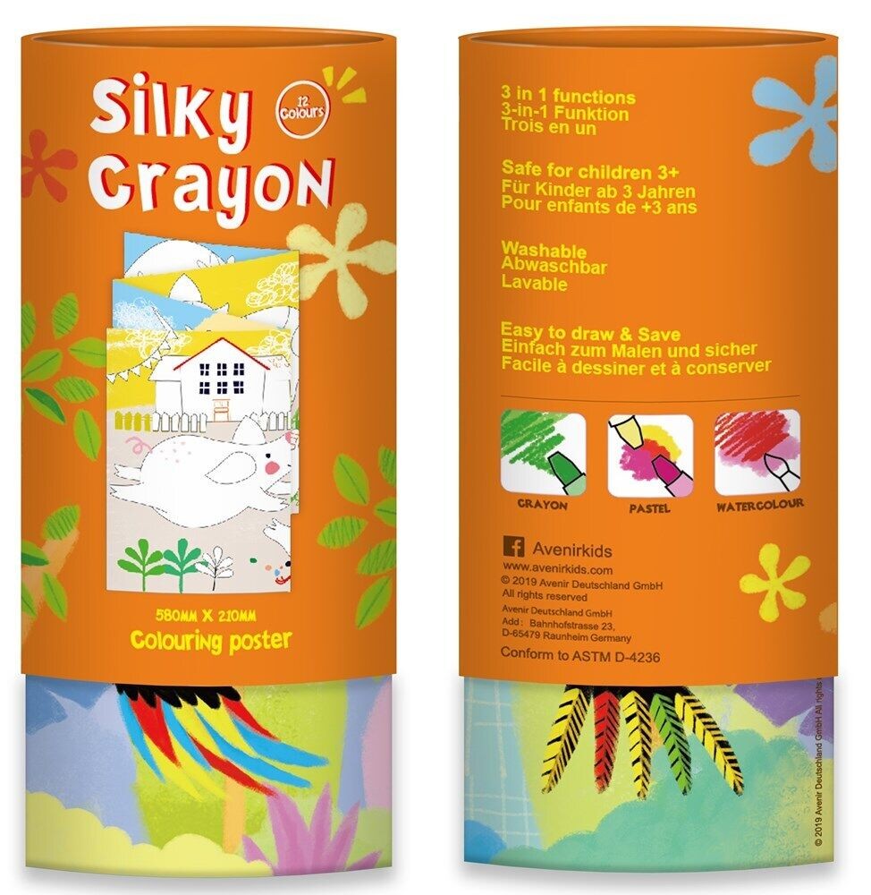 Avenir - Silky Crayons & Poster - Toucan
