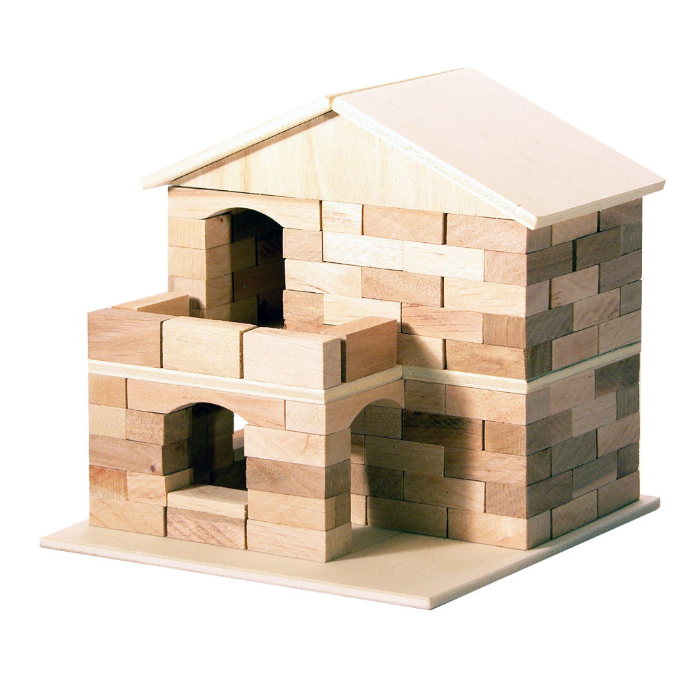 Drvena slagalica Brick by Brick, Model 5 - Kuća katnica