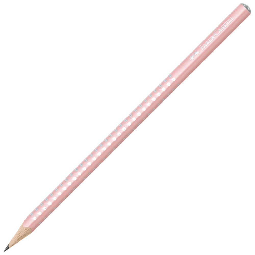 Olovka grafitna B Grip Sparkle pearl Faber Castell 118201 svijetlo roza